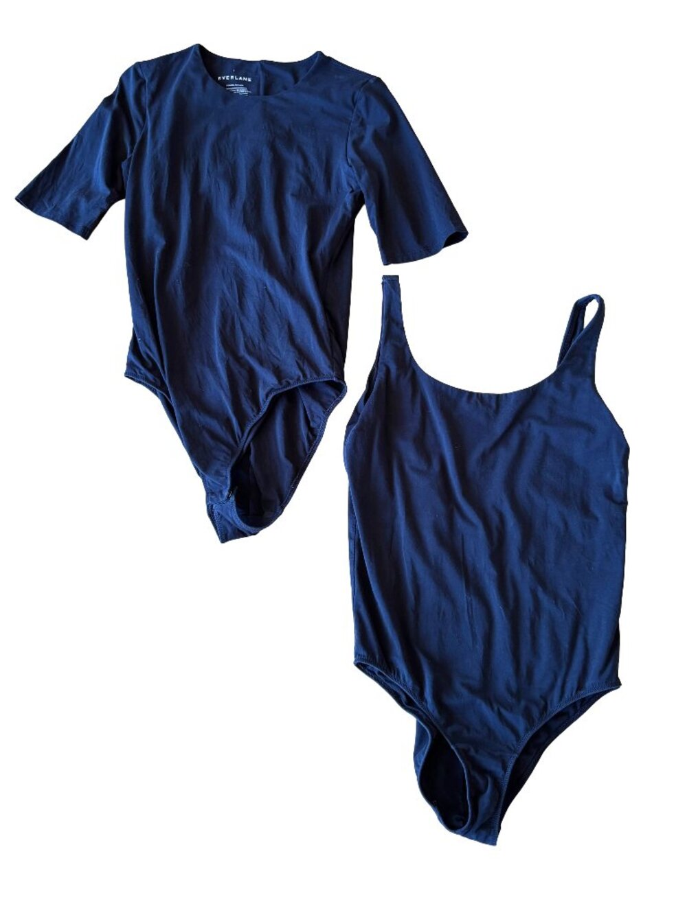 Everlane SHORT-SLEEVE CREW NECK BODYSUIT & Tank Scoop Bodysuit Set of Two Large